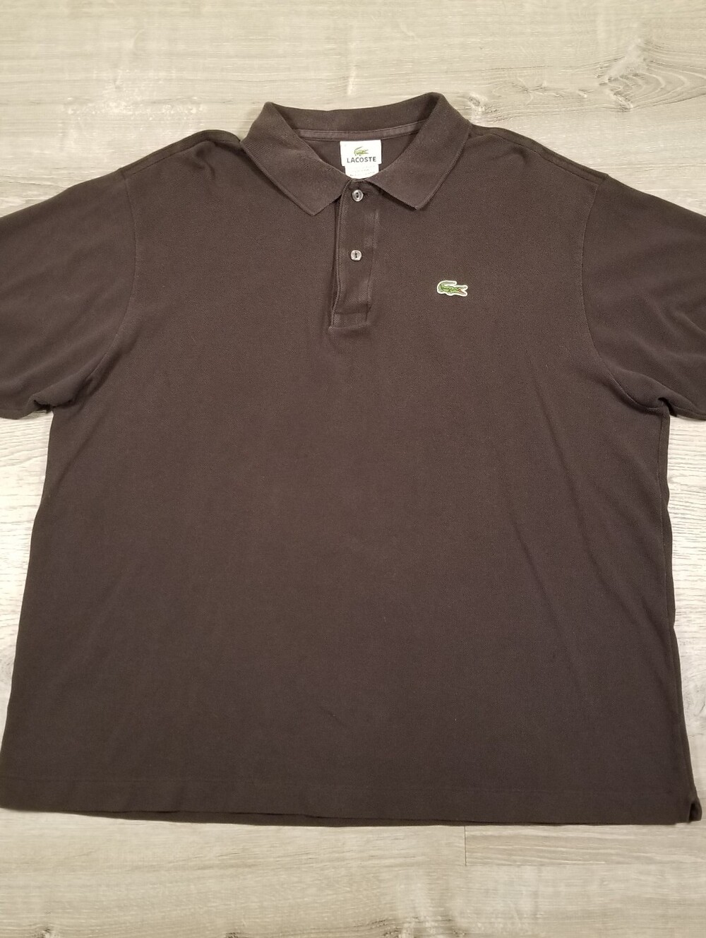 Lacoste Polo Shirt Mens Size 7 XL Brown Classic Golf Preppy Casual Tennis
